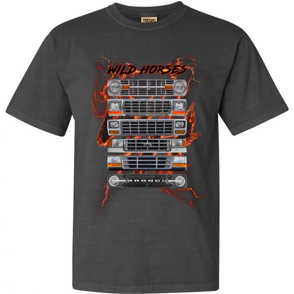 WILD HORSES 4x4 Dark Grey T-shirt | Unisex | Bronco Grill Evolution